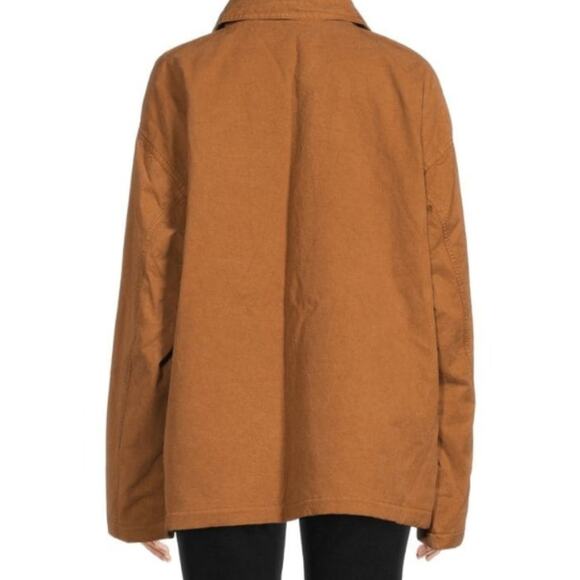 GOOD AMERICAN Chore Dropped Shoulder Utility Jacket Rust Women's Size 4 (XL) NWT - Picture 4 of 8